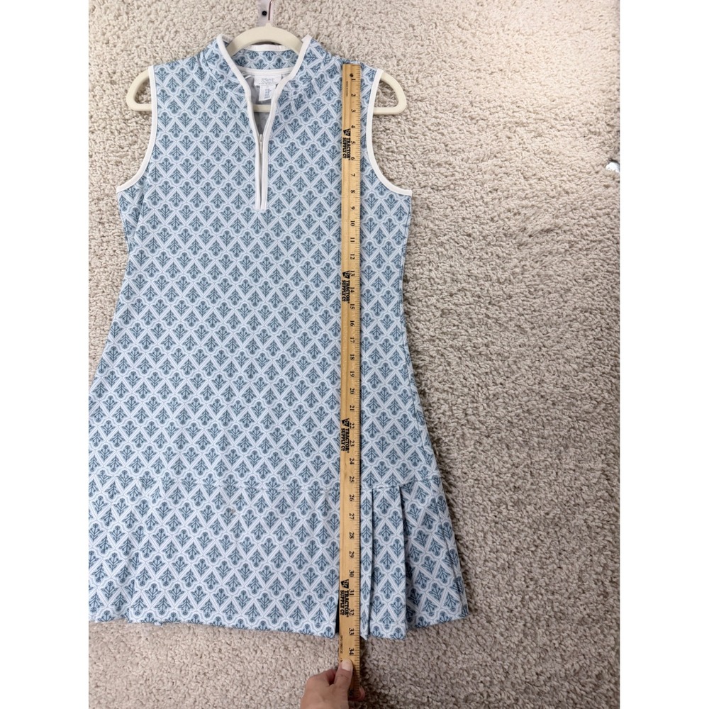 Sigrid Olsen Light Blue and White Sleeveless Mini Dress - Picture 5 of 7